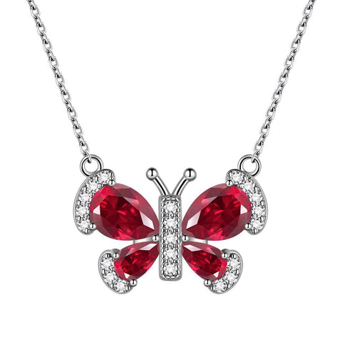 Pragnell 18kt Yellow Gold Ruby Butterfly Pendant Necklace - Farfetch